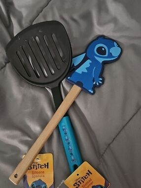 Disney Blue Stitch Silicone Spatula with Wooden Handle